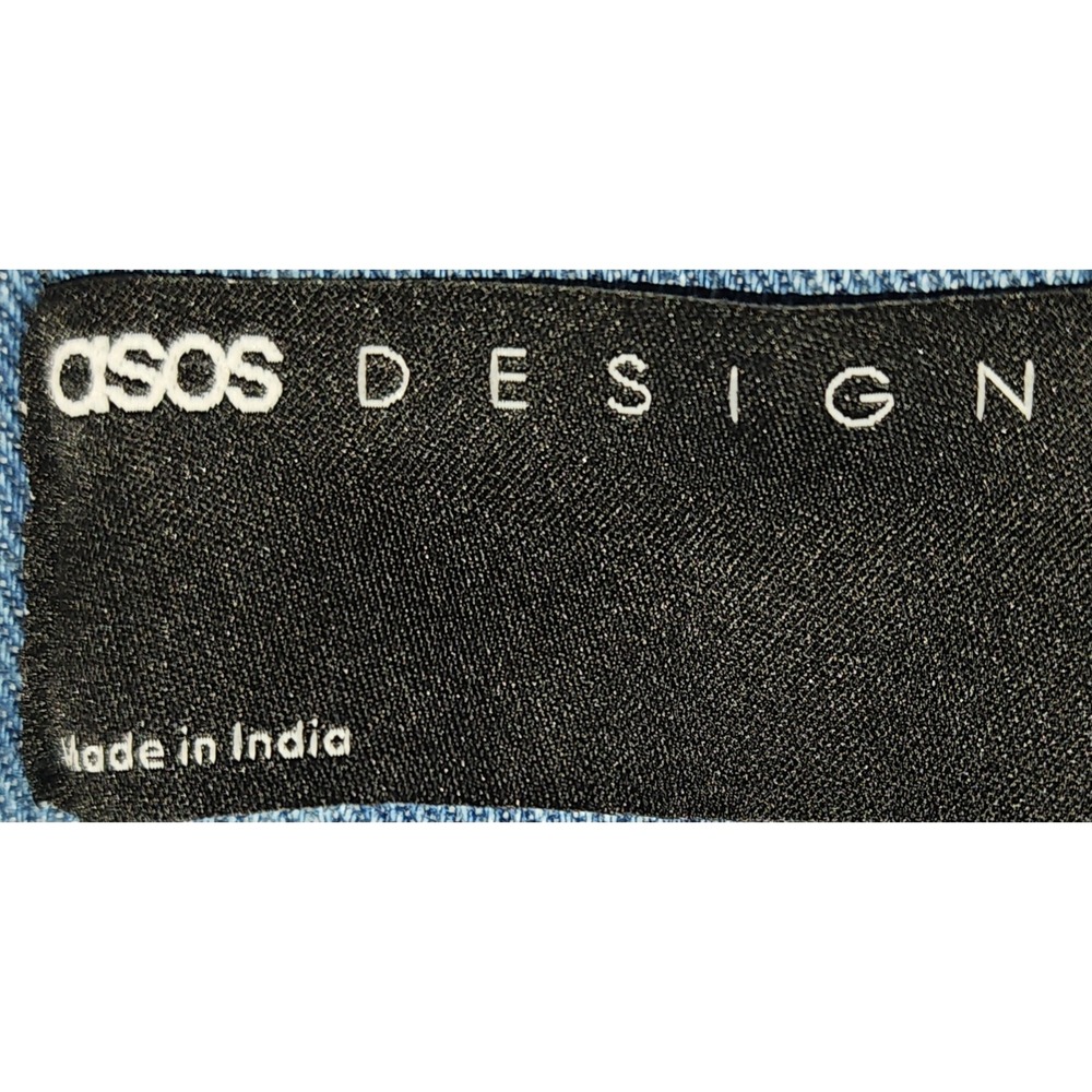 ASOS DESIGN Womens Light Wash Blue Denim Overalls Relaxed Size 10 - Picture 4 of 7